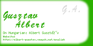 gusztav albert business card